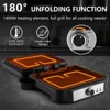 MONXOOK 3-in-1 contact grill, 180° opening, 1800W, non-stick, adjustable temp, removable drip tray, stainless steel, perfect for sandwiches - 4 of 4