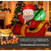 LOVSON Outdoor inflatable garden decoration, elongated inflatable Santa Claus with sleigh and reindeer - 4 of 4