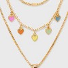 Girls' Multi Hearts Initial Necklace Set - art class™ - 3 of 3