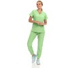 Hey Collection Womens Stretch V-Neck Jogger Scrubs Set, Medical Nursing Tops with Four Pocket Pants - 4 of 4