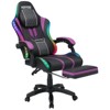 Hoffree Extra Large Massage Gaming Chair Ergonomic Office Chair with Bluetooth Speaker & RGB Light Purple Black - image 2 of 4