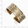 Black Bow Jewelry 22mm Sterling Silver & Cognac Plated Animal Print Cuff Bracelet - 2 of 3