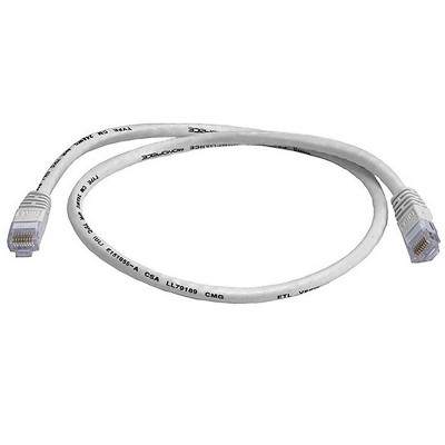 Monoprice Cat6 Ethernet Patch Cable - 2 Feet - White | Network Internet Cord - RJ45, Stranded, 550Mhz, UTP, Pure Bare Copper Wire, 24AWG