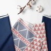 Bacati - 3 pc Emma Aztec Coral/Navy Large Triangles Muslin Hugster Feeding & Infant Support Nursing Pillow with 2 removable zippered covers - 2 of 4