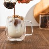 SharpChef 2PK Double Wall Borosilicate Glass Cups, Insulated Coffee & Tea Mugs, Heat-Resistant, Lightweight - 3 of 4