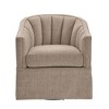 PAGED Swivel Accent Chair Modern Living Room Chairs with Vertical Channel Tufted Back and Metal Swivel Mechanism for Office - 2 of 4