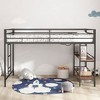 GDFStudio Dominic Metal Twin Bunk Bed with Ladder and Guardrails - 2 of 4
