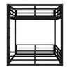 KTMBDW Metal Bunk Bed, 3 Size Floor Bunk Bed Frame,Heavy-Duty Bunk Bed for Kids, Teens, Adults, Noise Free, Easy Assembly, Black - 4 of 4
