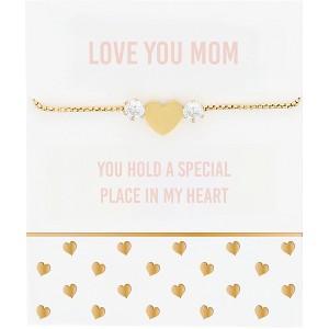 Pavilion Gift Company - Love You Mom - 18K Gold Plated Adjustable Bracelet - Bracelets - 1 of 4
