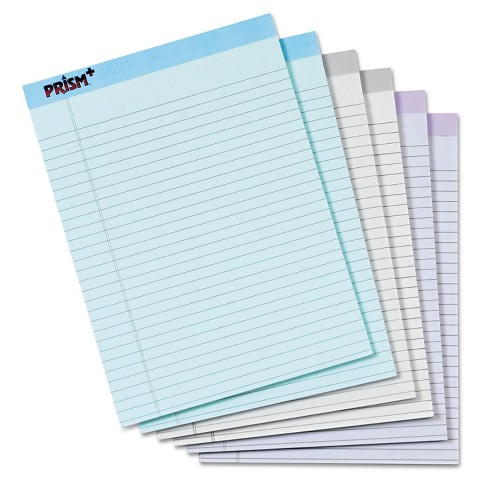 Tops Prism Plus Colored Legal Pads 8 1 2 X 11 3 4 Pastels 50 Sheets 6 Pads Pack Target