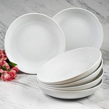 48oz 6pk Porcelain Bianca Dinner Bowls White - Certified International