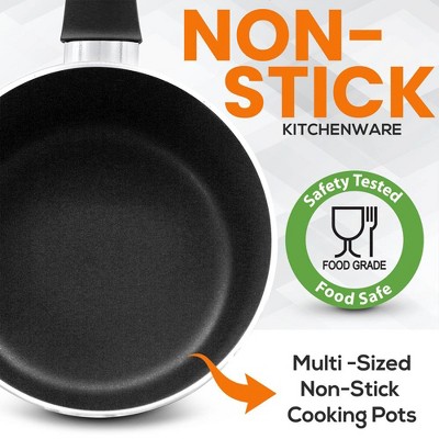 Gold Non-Stick Aluminum 11-Piece Cookware Set with Glass Lids