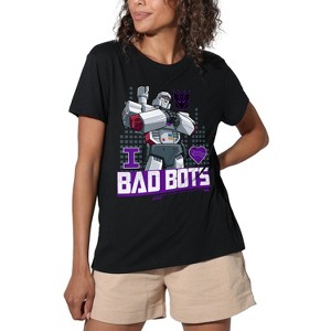 Women's Transformers Valentine's Day Megatron I Love Bad Bots Loose T-Shirt - 1 of 4