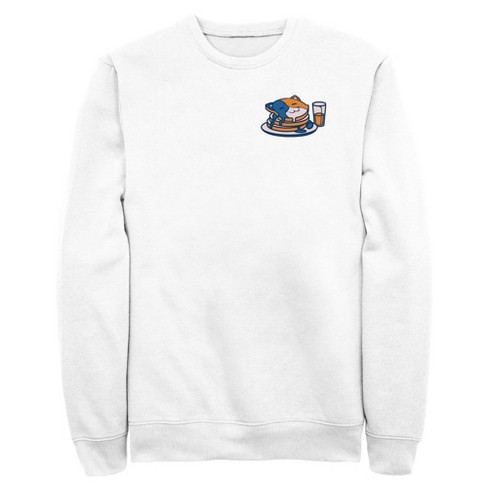 Men s Fortnite Small Meowscles Pancakes Sweatshirt White X Large