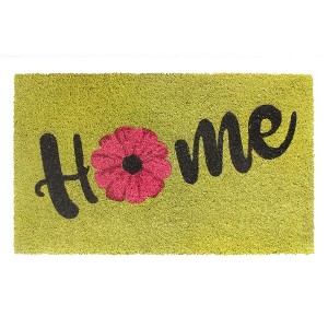 RugSmith Multi Machine Tufted Home Pink Flower Doormat - 1 of 4