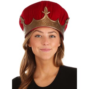 HalloweenCostumes.com  Women Women's Plush Crown for a Queen, Brown/Red - 1 of 4