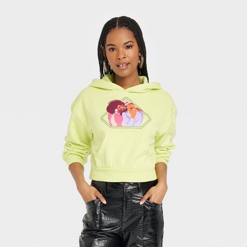 Cropped sweatshirt outlet green