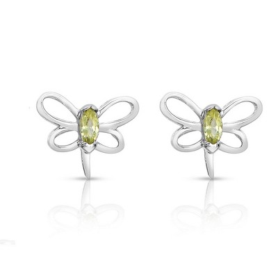 Gem Treasures 3.44ctw Pink Morganite & Zircon Butterfly Earrings