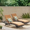 GDFStudio Olivia Gray Rattan Armed Adjustable Chaise Lounges with Cushion(Set of 2) - 2 of 4