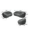 WJSHome Upholstered Bean Bag Bubble Sofa Curved Couch, 3D Honeycomb Shape Modern Couches for Living Room (Light Gray, 1 Seater, 2 Seater, 3 Seater) - 3 of 4