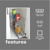Glidez Multipurpose Chrome-Plated Steel Pull-Out/Slide-Out Storage Organizer for Under Cabinet Use - 2-Tier Design - Chrome - 3 of 4