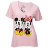Womens Mickey and Minnie Sitting Together Junior's Tunic T-Shirt - 2 of 4