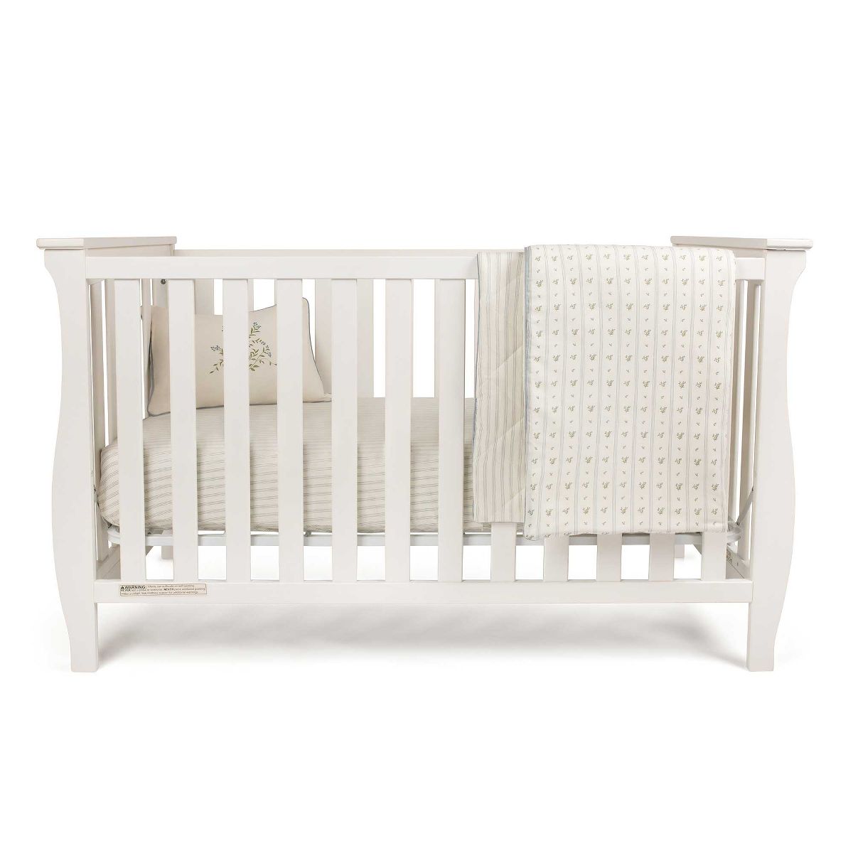 Ely's & Co. - Linear Floral/Berry Leaf Crib Bedding Set