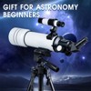 UBSSO Telescope 70 mm Aperture 400 mm Refractor Astronomical Portable Telescope for Adults Beginners with Tripod Carrying Bag White - 2 of 4