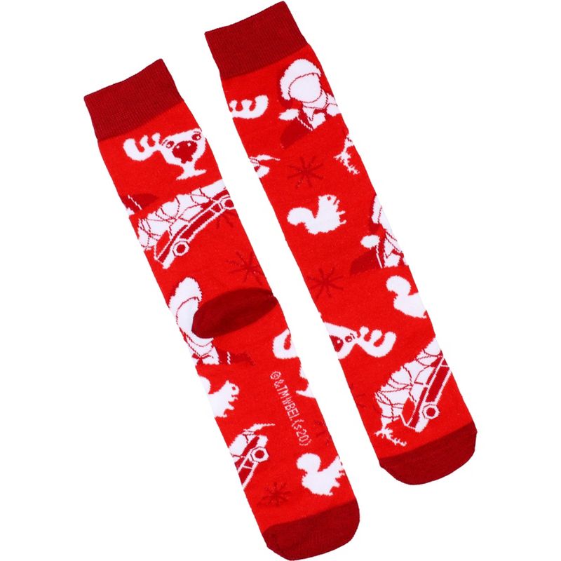 National Lampoon's Christmas Vacation Men's 3 Pack Mid-Calf Adult Crew Socks Multicoloured, 3 of 5
