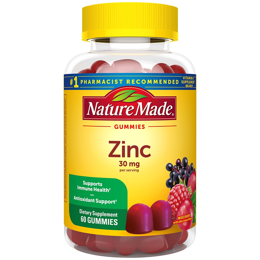 Photos - Vitamins & Minerals Extra Nature Made Zinc Gummies - 60ct 