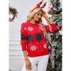 Clearlove Womens Ugly Christmas Sweater for Women Ribbed Knit Sweaters Pullover Sweatshirts - 2 of 4