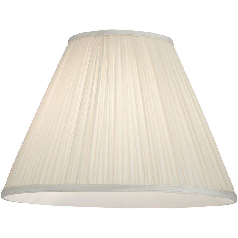 Springcrest Beige Mushroom Pleated Medium Empire Lamp Shade 7" Top x 16" Bottom x 12" Slant x 11.25" High (Spider) Replacement with Harp and Finial, 4 of 9