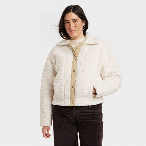 Target white store fur coat