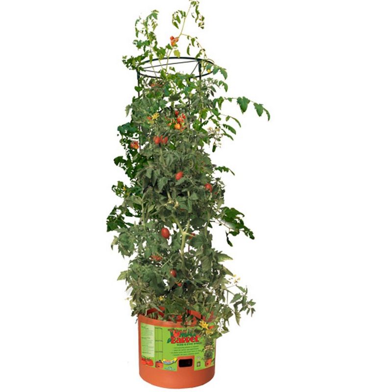 Hydrofarm GCTB Tomato Barrel Pot Garden Planting 4 Foot Trellis System (2 Pack), 1 of 8