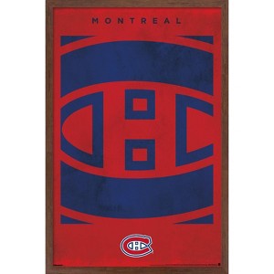 Trends International NHL Montreal Canadiens - Logo 25 Framed Wall Poster Prints - 1 of 4
