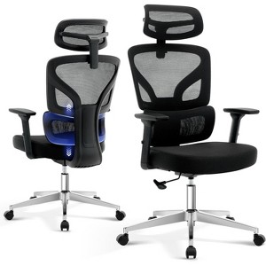 Ergonomic Office Desk Chair - High-Back Mesh Chair with Adjustable Lumbar, 3D Armrests, Headrest | Rolling Swivel for Home, Office, Gaming - 1 of 4