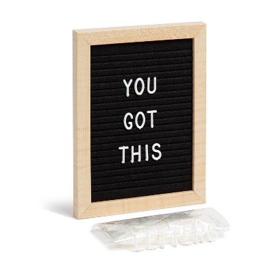 U Brands Locker Letterboard Black