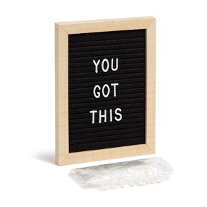 U Brands Locker Letterboard Black - 1 of 4