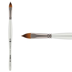 Borciani e Bonazzi UNICO Fiamatto Synthetic Series 822 Paint Brush, Cat's Tongue Size 12 - For Acrylic and Watercolor Painting - Ergonomic Handle, - 1 of 4