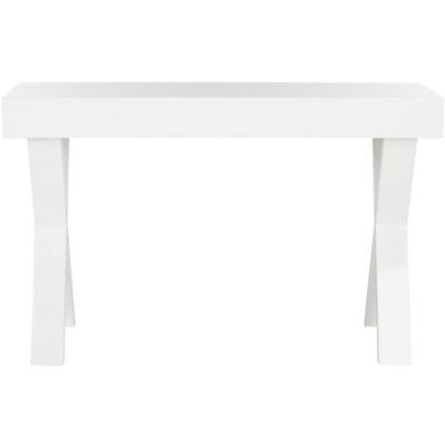 White Lacquer One Drawer Vanity Desk