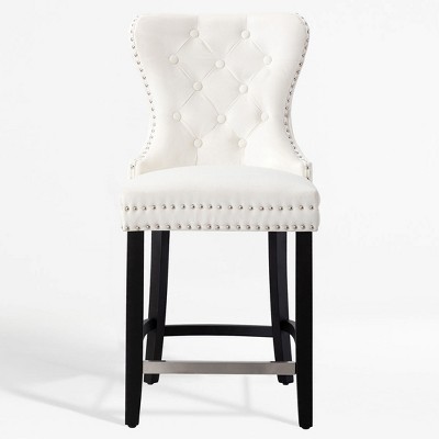 WestinTrends 29" Tufted Velvet Counter Stool