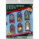 Design Works Counted Cross Stitch Kit 2"X4" Set of 6-Stained Glass Ornament (14 Count)