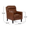 TiramisuBest Charcoal Fabric Club Chair,Contemporary Armchair with Waterfall Back & Rubberwood Legs - 4 of 4