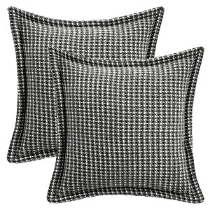 REGALWOVEN Fade-Resistant Houndstooth Decorative Soft Cozy Throw Pillow Covers 2 Pcs - 1 of 4