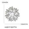 Anna-Kaci Crystal Rhinestone Bridal Flower Wreath Brooch Pin Necklace for Weddings Christmas - 2 of 4
