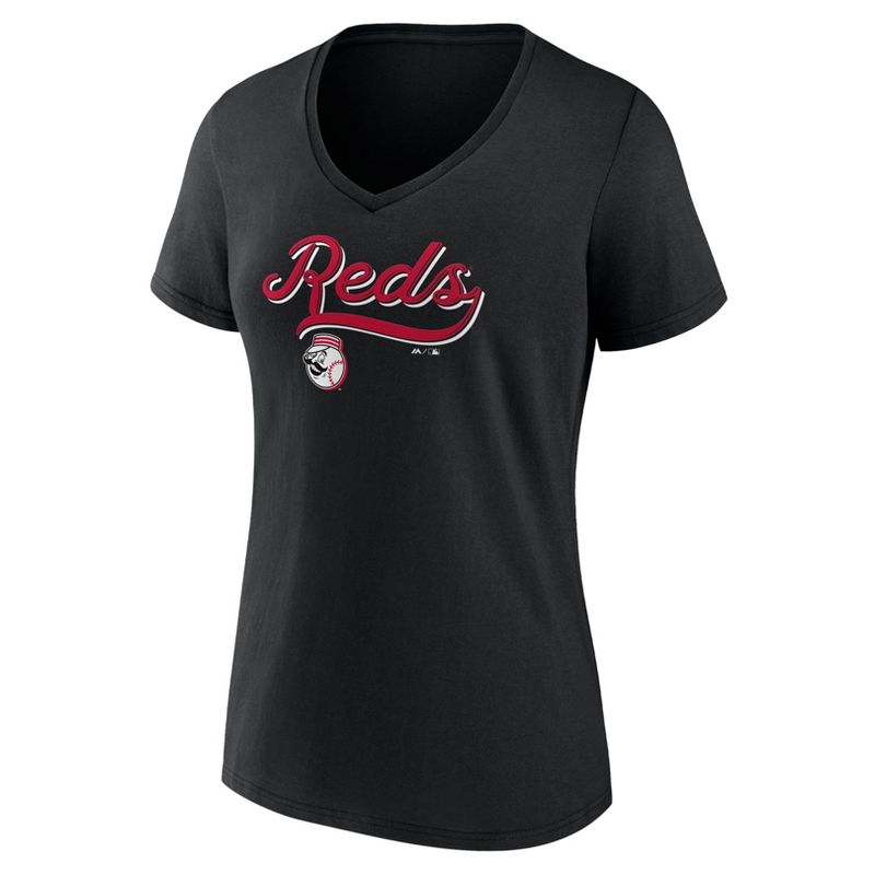 MLB Cincinnati Reds Women&#39;s V-Neck Core T-Shirt, 2 of 4