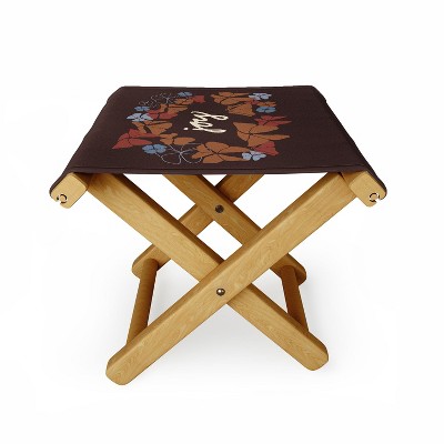 Camilla Foss Joy Foliage Folding Stool - Deny Designs