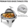 ROVSUN 6 Quart Roll Top Chafing Dish Buffet Set for Weddings Parties Banquet Catering Events - 2 of 4