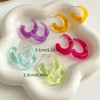 Paaaawaters Neon Prism Acrylic Hoop Earrings, Hypoallergenic Lightweight Jewelry Set with 5 Vivid Colors - 4 of 4