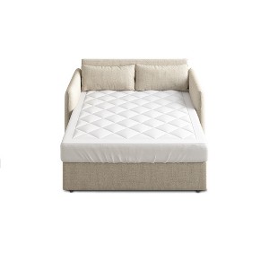 Gracie Mills Valencia Diamond Quilted Waterproof Sofa Bed Mattress Pad - 1 of 4